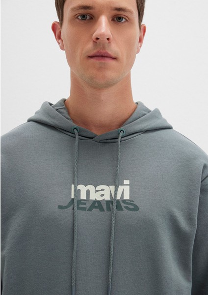 Mavi Logo Baskılı Yeşil Sweatshirt 0S10210-71577
