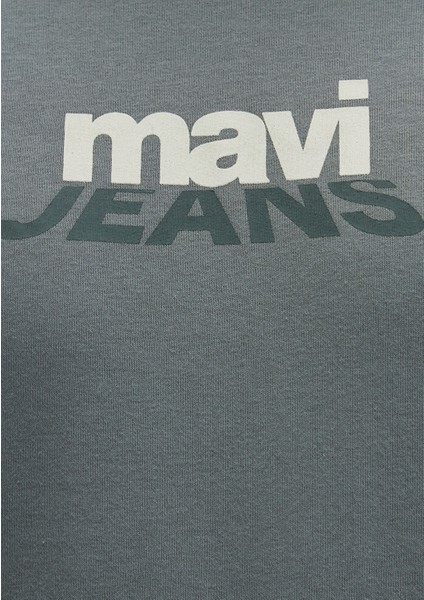 Mavi Logo Baskılı Yeşil Sweatshirt 0S10210-71577