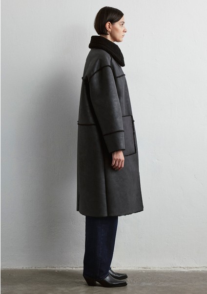 Sherpa Detaylı Suni Süet Kaban 1110572-900