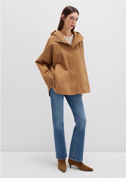 Kapüşonlu Kahverengi Trençkot 1110573-70269