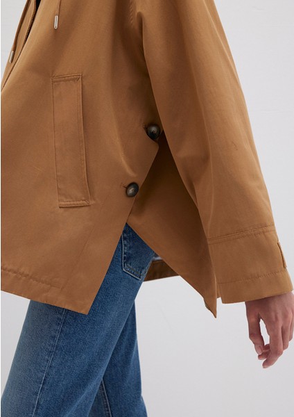 Kapüşonlu Kahverengi Trençkot 1110573-70269