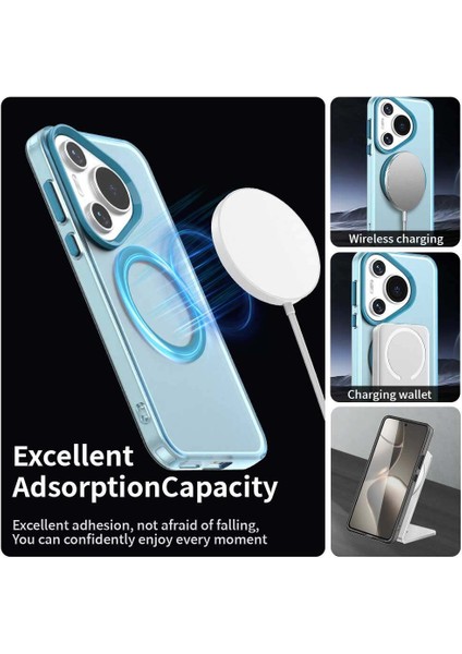 Huawei Pura 70,için Eabhulie Kılıf, Manyetik Yarı Saydam Mat Arka Kapak, Darbeye Dayanıklı Kılıf (Yurt Dışından) modelleri