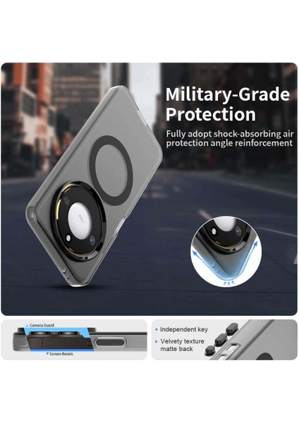 Honor X9C/X60/MAGIC7 Lite,için Eabhulie Kılıf, Manyetik Yarı Saydam Mat Arka Kapak, Darbeye Dayanıklı Kılıf (Yurt Dışından) fırsatları