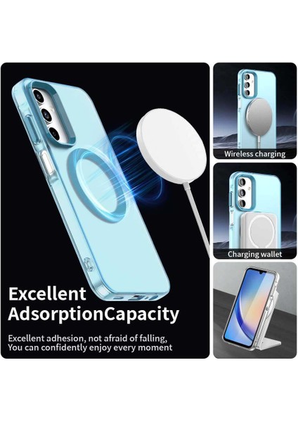 Samsung Galaxy A35,IÇIN Eabhulie Kılıf, Manyetik Yarı Saydam Mat Arka Kapak, Darbeye Dayanıklı Kılıf (Yurt Dışından) modelleri