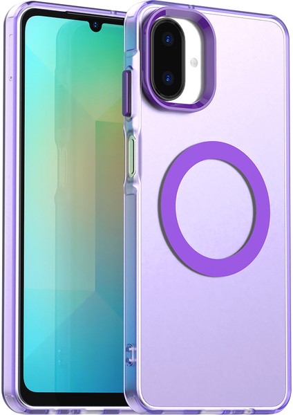 Samsung Galaxy A07 4g,için Eabhulie Kılıf, Manyetik Yarı Saydam Mat Arka Kapak, Darbeye Dayanıklı Kılıf (Yurt Dışından)