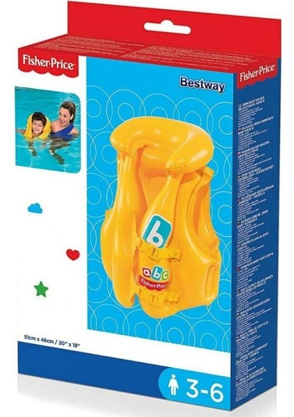 Fisher Price Can Yeleği 51X46 cm Bestway Yelek - 93515 (Lisinya)
