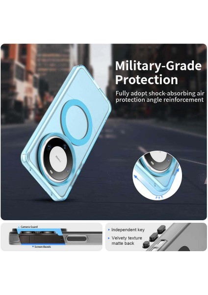 Huawei Mate 60,için Eabhulie Kılıf, Manyetik Yarı Saydam Mat Arka Kapak, Darbeye Dayanıklı Kılıf (Yurt Dışından) fırsatları