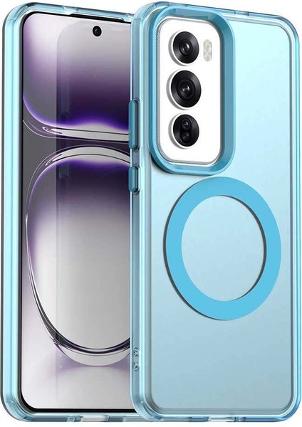 Oppo RENO12 Pro,için Eabhulie Kılıf, Manyetik Yarı Saydam Mat Arka Kapak, Darbeye Dayanıklı Kılıf (Yurt Dışından)