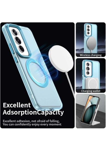 Oppo RENO12 Pro,için Eabhulie Kılıf, Manyetik Yarı Saydam Mat Arka Kapak, Darbeye Dayanıklı Kılıf (Yurt Dışından) modelleri