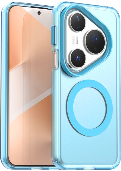 Huawei Pura 80 Pro,için Eabhulie Kılıf, Manyetik Yarı Saydam Mat Arka Kapak, Darbeye Dayanıklı Kılıf (Yurt Dışından)