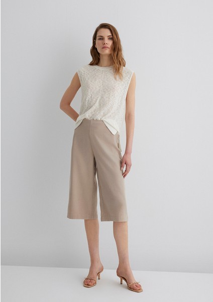 Bej Kısa Pantolon 1010794-82393