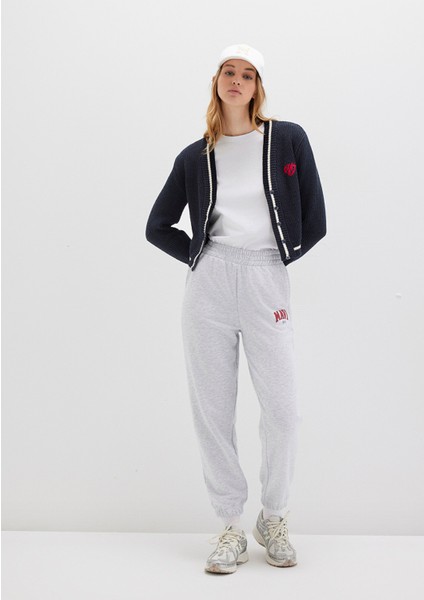 Mavi Logo Baskılı Gri Eşofman Altı 1010757-85438