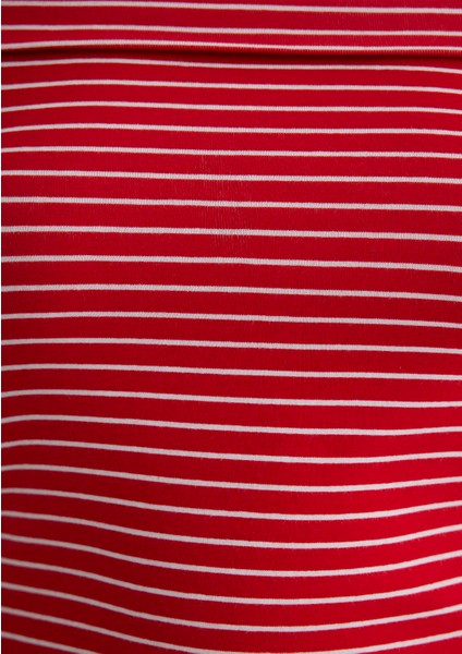 Düşük Omuzlu Kırmızı Çizgili Top 1612866-88688