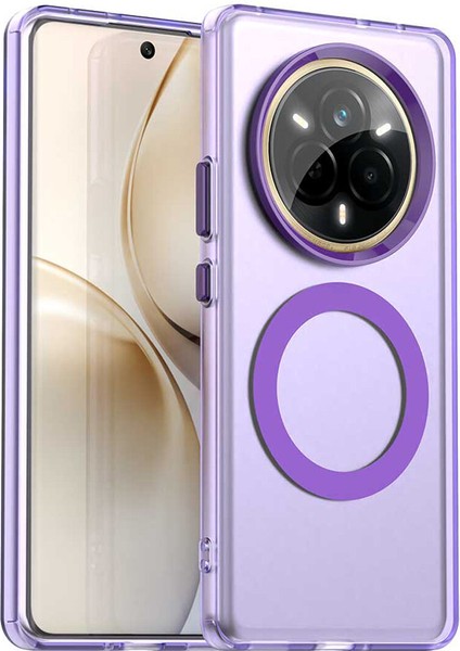 Realme 14 Pro,için Eabhulie Kılıf, Manyetik Yarı Saydam Mat Arka Kapak, Darbeye Dayanıklı Kılıf (Yurt Dışından)