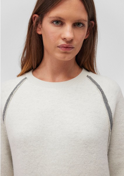 Sırt Detaylı Gri Sweatshirt 1S10231-85576