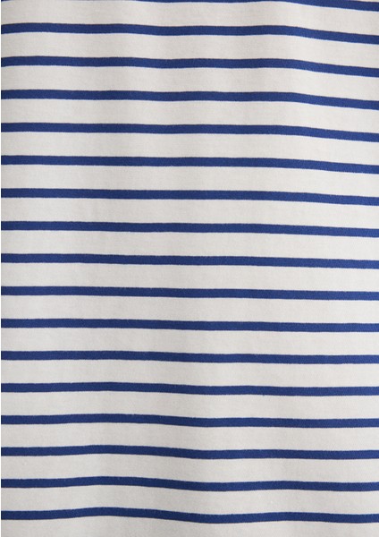 Berlin Baskılı Çizgili Unisex Tişört 2610025-70899