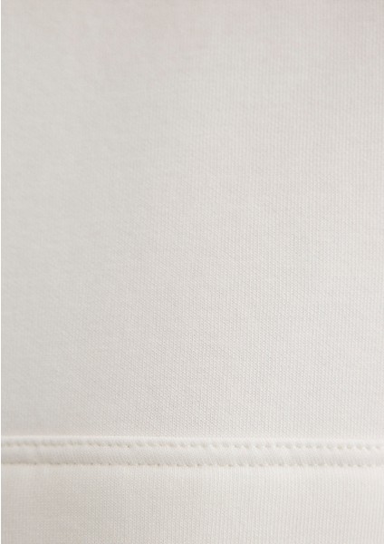 Mavi Logo Baskılı Kapüşonlu Ekru Sweatshirt 1S10243-70057