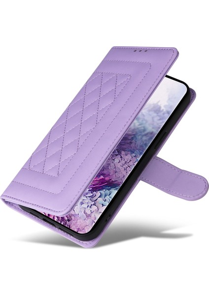 Samsung Galaxy S20 4g/5g Için El Kayışı ve Kart Yuvalı Premium Deri Cüzdan Kılıf-Mor (Yurt Dışından) fırsatları
