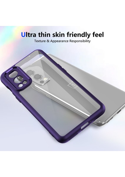 Oneplus Nord 2 5g,için Eabhulie Kılıf, Kamera Lens Korumalı Hibrit 2'si 1 Arada Şeffaf Kılıf-Mor (Yurt Dışından) fırsatları