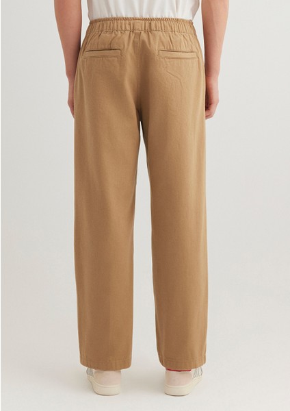 Beli Bağcıklı Bej Pantolon 0010394-70218