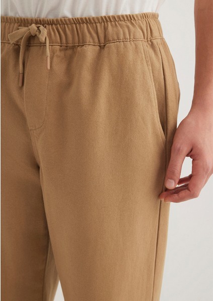 Beli Bağcıklı Bej Pantolon 0010394-70218