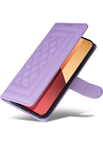 Xiaomi Redmi Note 13 Pro 4g Için El Kayışı ve Kart Yuvalı Premium Deri Cüzdan Kılıf-Mor (Yurt Dışından) fırsatları