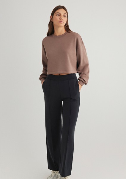 Sporty Lux Kahverengi Tencel Tm Modal Sweatshirt 1S10061-70383