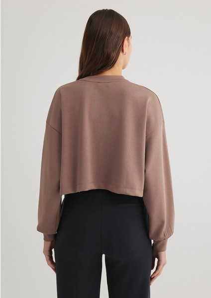 Sporty Lux Kahverengi Tencel Tm Modal Sweatshirt 1S10061-70383