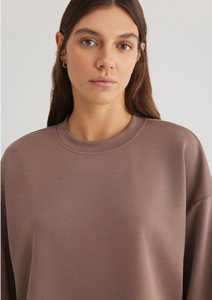 Sporty Lux Kahverengi Tencel Tm Modal Sweatshirt 1S10061-70383