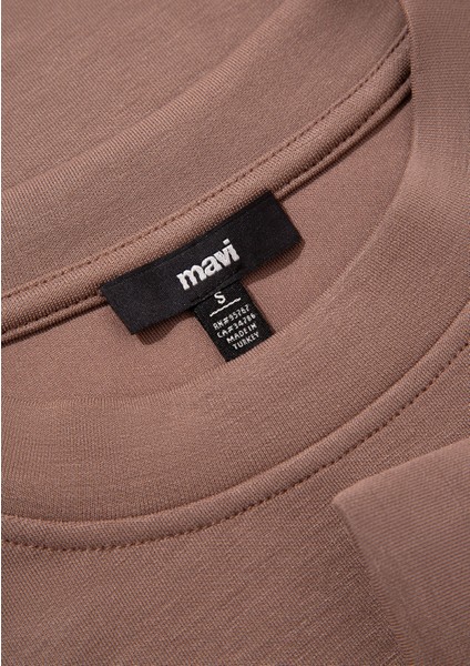 Sporty Lux Kahverengi Tencel Tm Modal Sweatshirt 1S10061-70383