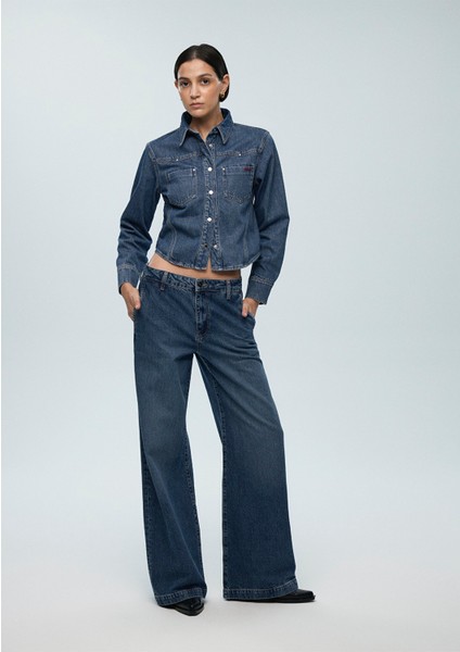 Karen Iconic Vintage Koyu Mavi Jean Pantolon 1010742-89118