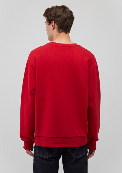 Yılbaşı Temalı Kırmızı Sweatshirt 0S10297-86417