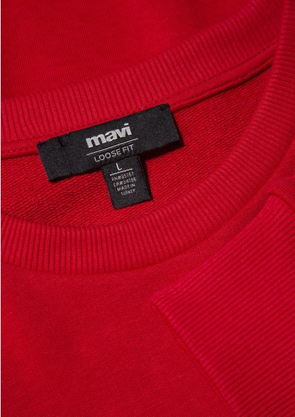 Yılbaşı Temalı Kırmızı Sweatshirt 0S10297-86417