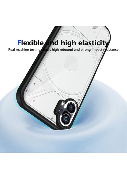 Nothing Phone 1,için Eabhulie Kılıf, Kamera Lens Korumalı Hibrit 2'si 1 Arada Şeffaf Kılıf-Siyah (Yurt Dışından) fırsatları