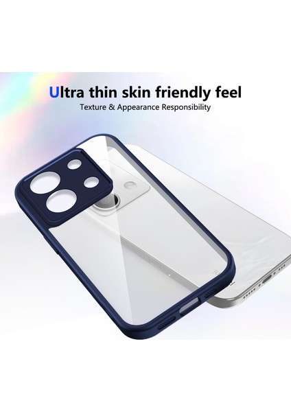 Xiaomi Redmi Note 13 Pro 5g,için Eabhulie Kılıf, Kamera Lens Korumalı Hibrit 2'si 1 Arada Şeffaf Kılıf-Blue (Yurt Dışından) fırsatları