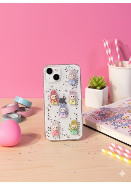 Iphone Uyumlu 3D Kabartmalı Labubu Kılıf