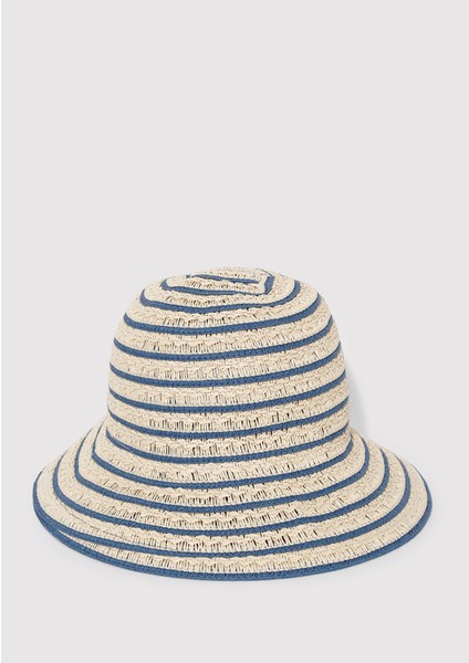 Mavi Çizgili Hasır Şapka 1912987-81331