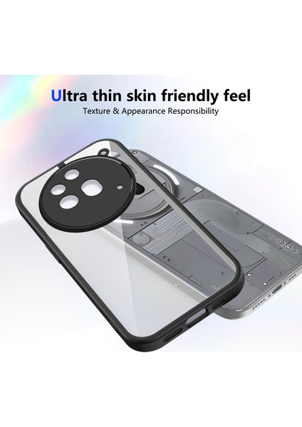 Nothing Phone 3A Pro,için Eabhulie Kılıf, Kamera Lens Korumalı Hibrit 2'si 1 Arada Şeffaf Kılıf-Siyah (Yurt Dışından) fırsatları