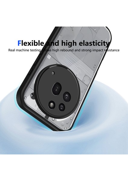 Nothing Phone 3A Pro,için Eabhulie Kılıf, Kamera Lens Korumalı Hibrit 2'si 1 Arada Şeffaf Kılıf-Siyah (Yurt Dışından) indirimleri