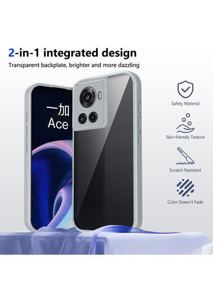 Oneplus 10R,IÇIN Eabhulie Kılıf, Kamera Lens Korumalı Hibrit 2'si 1 Arada Şeffaf Kılıf-Gri (Yurt Dışından) indirimleri