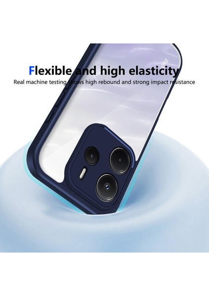 Xiaomi Redmi Note 14 4g,için Eabhulie Kılıf, Kamera Lens Korumalı Hibrit 2'si 1 Arada Şeffaf Kılıf-Blue (Yurt Dışından) indirimleri