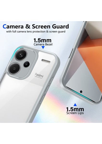 Xiaomi Redmi Note 13 Pro Plus,için Eabhulie Kılıf, Kamera Lens Korumalı Hibrit 2'si 1 Arada Şeffaf Kılıf-Gri (Yurt Dışından) fiyatları