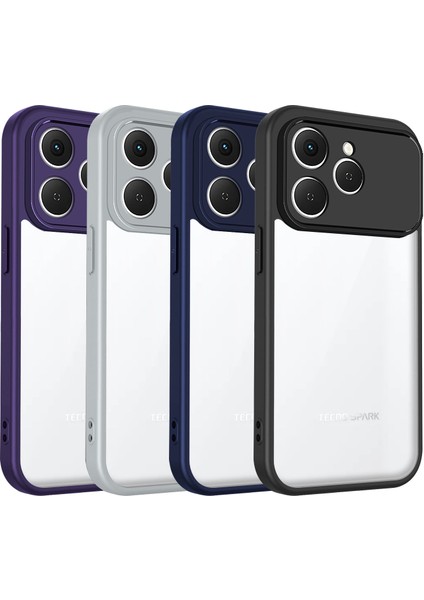 Tecno Spark 40,için Eabhulie Kılıf, Kamera Lens Korumalı Hibrit 2'si 1 Arada Şeffaf Kılıf-Siyah (Yurt Dışından) fiyatları