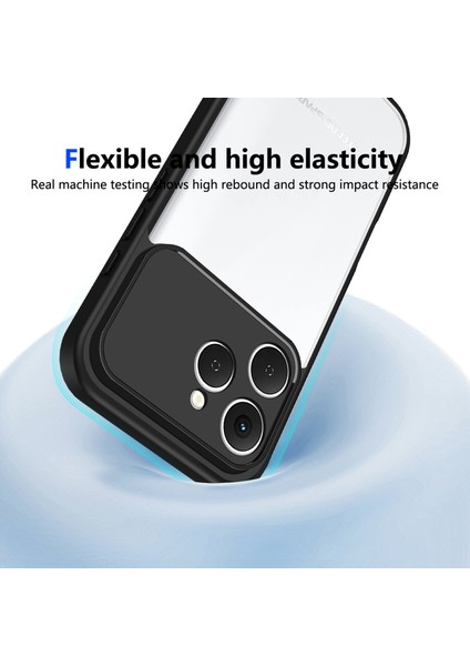 Tecno Spark 40,için Eabhulie Kılıf, Kamera Lens Korumalı Hibrit 2'si 1 Arada Şeffaf Kılıf-Siyah (Yurt Dışından) indirimleri