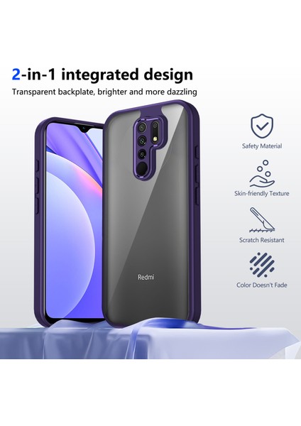 Xiaomi Redmi Note 8 Pro,için Eabhulie Kılıf, Kamera Lens Korumalı Hibrit 2'si 1 Arada Şeffaf Kılıf-Mor (Yurt Dışından) indirimleri