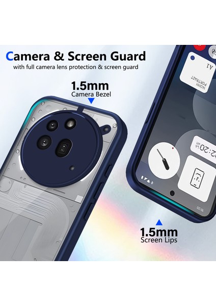 Nothing Phone 3A Pro,için Eabhulie Kılıf, Kamera Lens Korumalı Hibrit 2'si 1 Arada Şeffaf Kılıf-Blue (Yurt Dışından) fiyatları