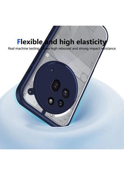 Nothing Phone 3A Pro,için Eabhulie Kılıf, Kamera Lens Korumalı Hibrit 2'si 1 Arada Şeffaf Kılıf-Blue (Yurt Dışından) fırsatları
