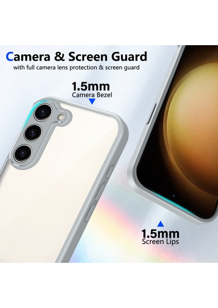 Samsung Galaxy S23 Plus,için Eabhulie Kılıf, Kamera Lens Korumalı Hibrit 2'si 1 Arada Şeffaf Kılıf-Gri (Yurt Dışından) fiyatları