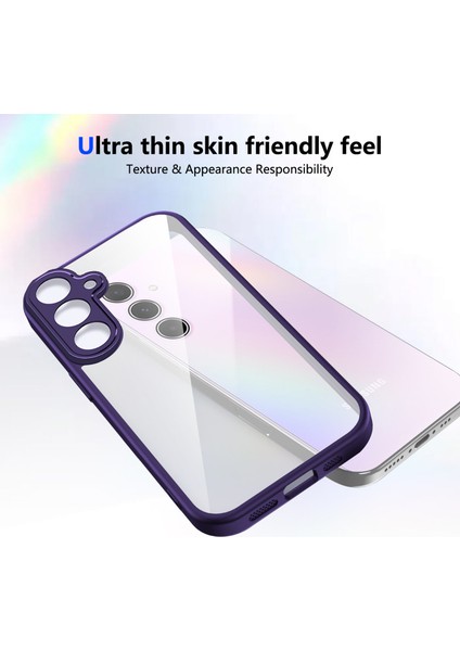 Samsung Galaxy S25 Fe,için Eabhulie Kılıf, Kamera Lens Korumalı Hibrit 2'si 1 Arada Şeffaf Kılıf-Mor (Yurt Dışından) fırsatları