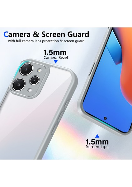 Xiaomi Redmi 12 4g,için Eabhulie Kılıf, Kamera Lens Korumalı Hibrit 2'si 1 Arada Şeffaf Kılıf-Gri (Yurt Dışından) fiyatları